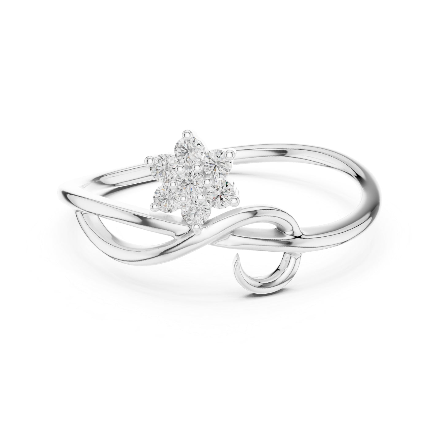 14K Yellow Gold Round Lab-Grown Diamond Stud Ring for Women | Engagement Wear | Pure Carat