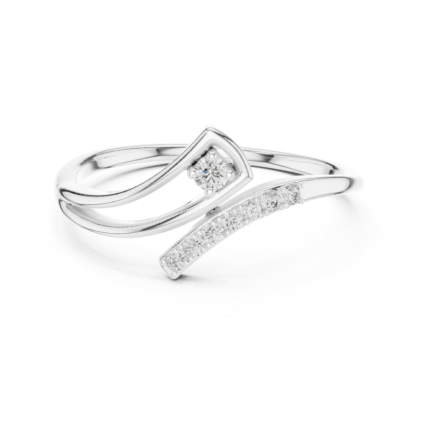 14K Yellow Gold Round Lab-Grown Diamond Ring for Women | Office Wear | Pure Carat