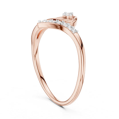 14K Yellow Gold Round Lab-Grown Diamond Ring for Women | Office Wear | Pure Carat