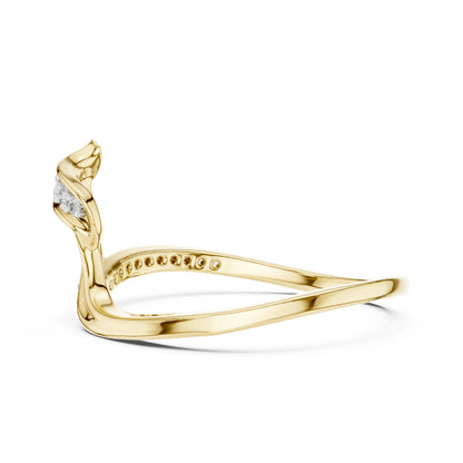 18K Rose Gold Round Lab-Grown Diamond Ring for Women | Everyday Wear | Pure Carat