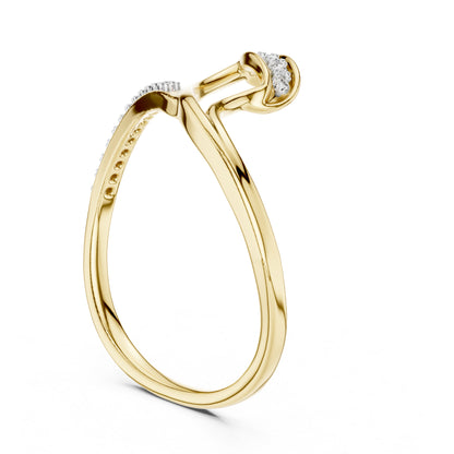 18K Rose Gold Round Lab-Grown Diamond Ring for Women | Everyday Wear | Pure Carat