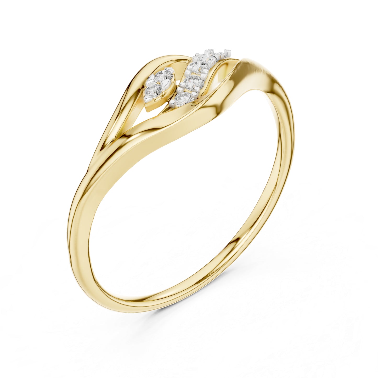 14K White Gold Round Lab-Grown Diamond Drop Ring for Women | Anniversary Gift | Pure Carat