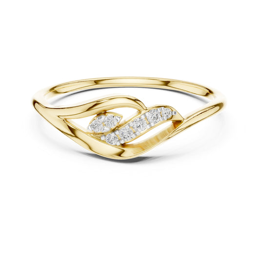 14K White Gold Round Lab-Grown Diamond Drop Ring for Women | Anniversary Gift | Pure Carat