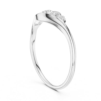 14K White Gold Round Lab-Grown Diamond Drop Ring for Women | Anniversary Gift | Pure Carat