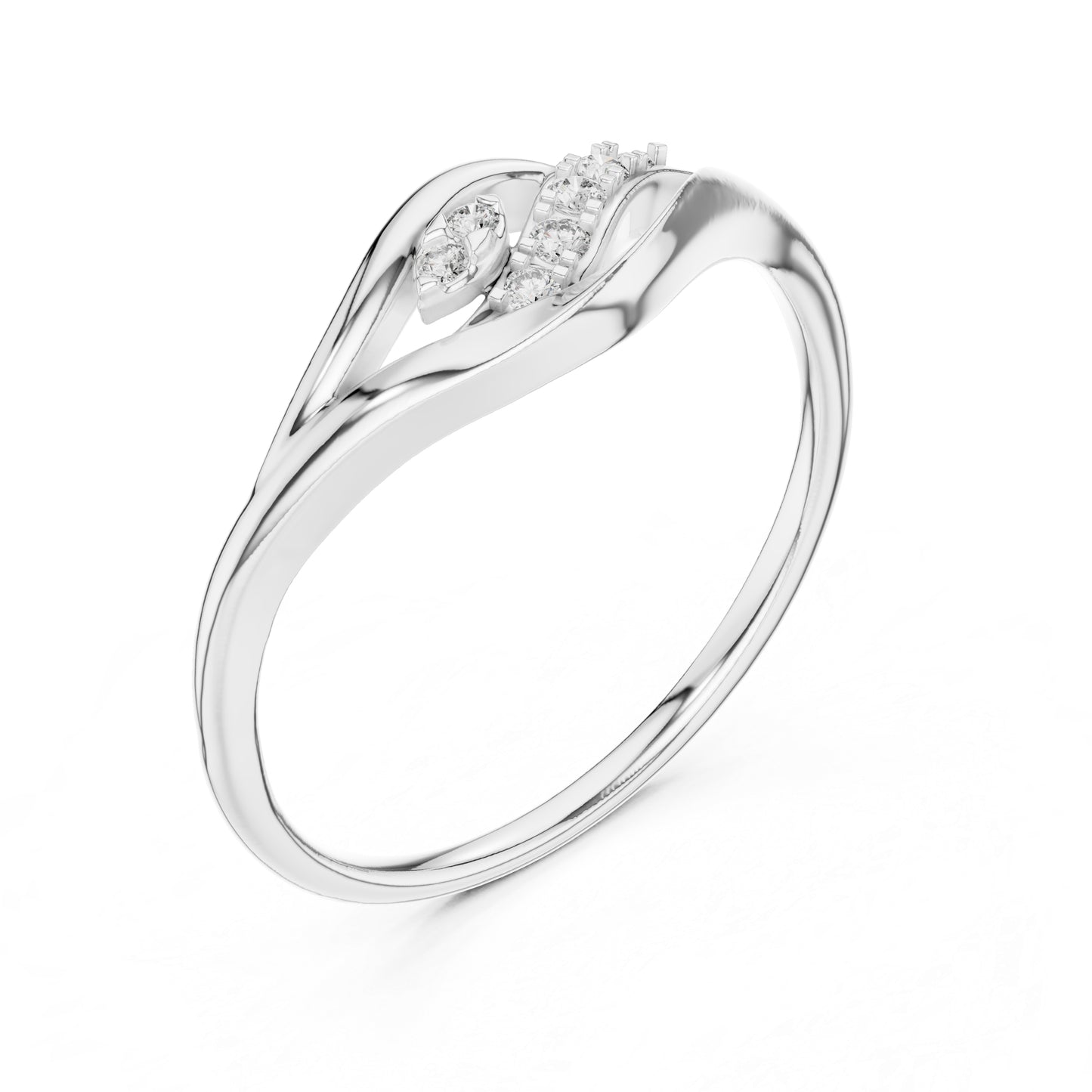 14K White Gold Round Lab-Grown Diamond Drop Ring for Women | Anniversary Gift | Pure Carat