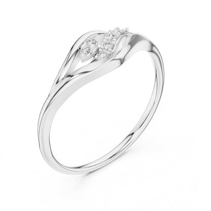 14K White Gold Round Lab-Grown Diamond Drop Ring for Women | Anniversary Gift | Pure Carat