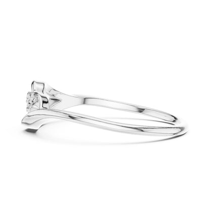 14K White Gold Round Lab-Grown Diamond Drop Ring for Women | Anniversary Gift | Pure Carat