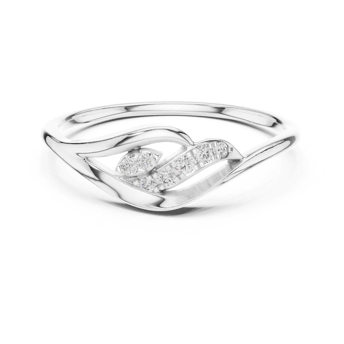 14K White Gold Round Lab-Grown Diamond Drop Ring for Women | Anniversary Gift | Pure Carat