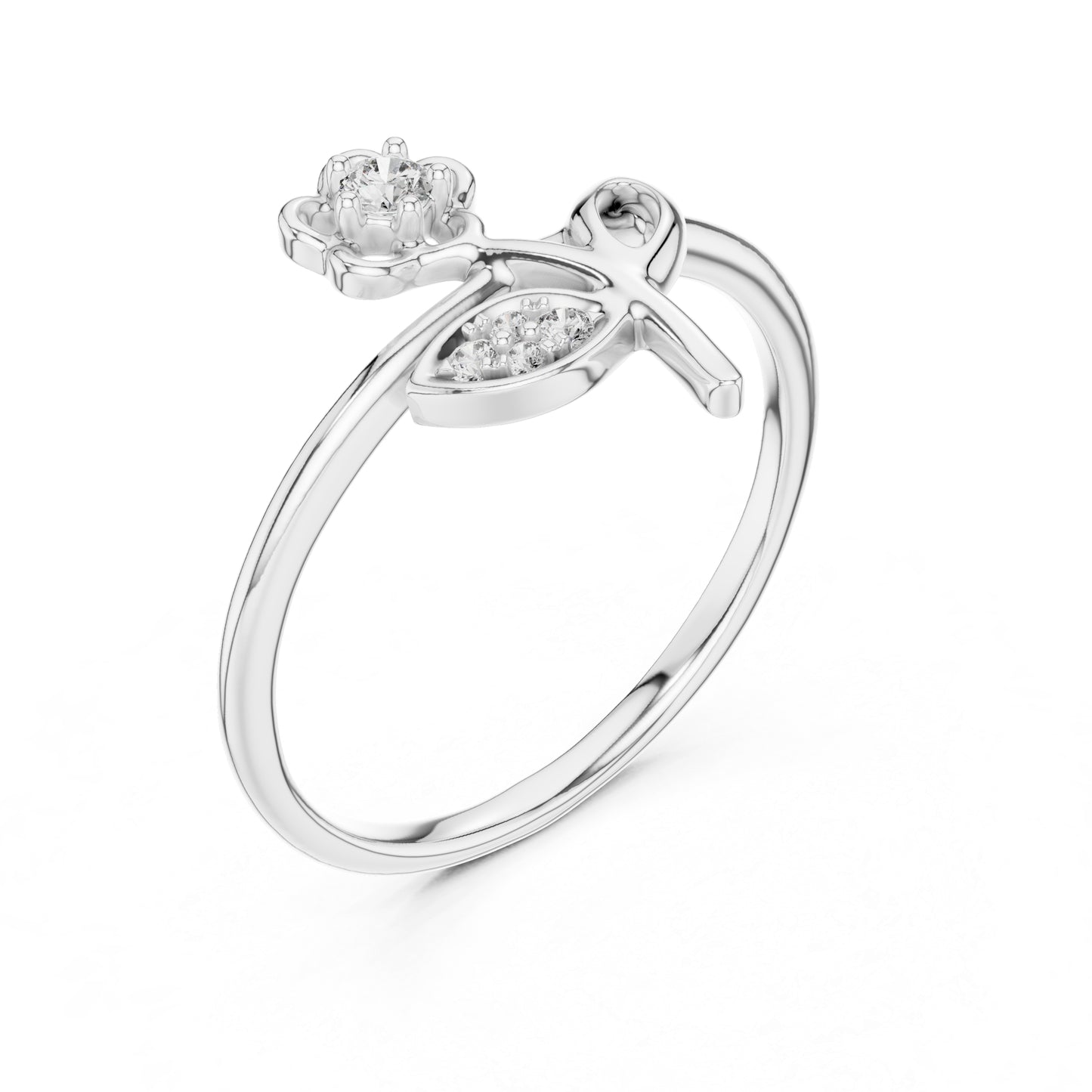 18K Yellow Gold Round Lab-Grown Diamond Ring for Women | Party Wear | Pure Carat