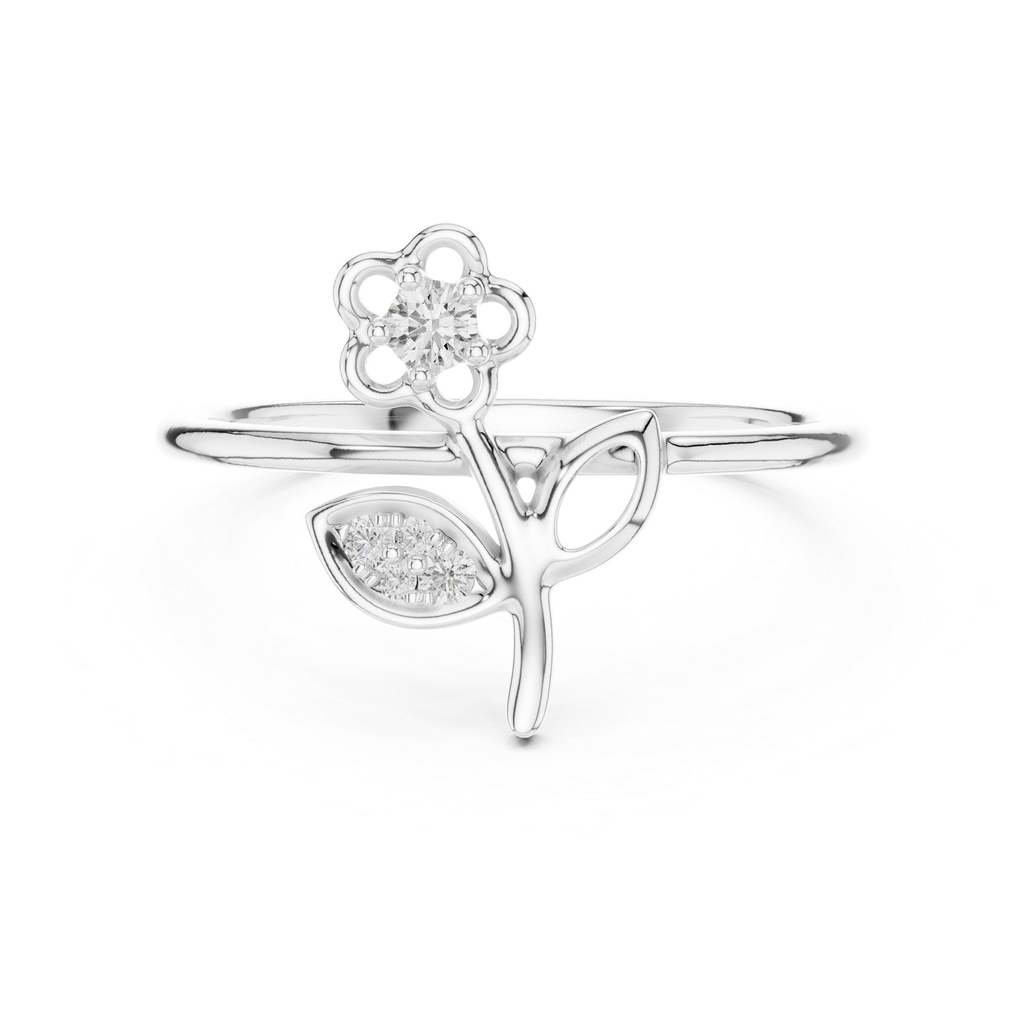 18K Yellow Gold Round Lab-Grown Diamond Ring for Women | Party Wear | Pure Carat