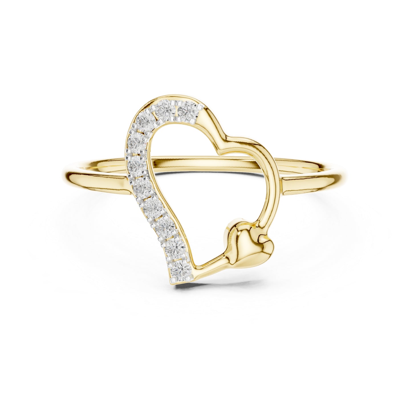 14K Yellow Gold Round Lab-Grown Diamond Engagement Ring for Women | Pure Carat