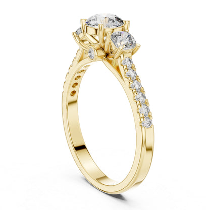 18K Rose Gold Round & Cushion Lab-Grown Diamond Solitaire Ring | PureCarat