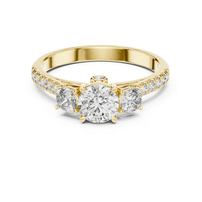 18K Rose Gold Round & Cushion Lab-Grown Diamond Solitaire Ring | PureCarat