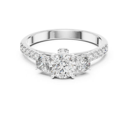 18K Rose Gold Round & Cushion Lab-Grown Diamond Solitaire Ring | PureCarat