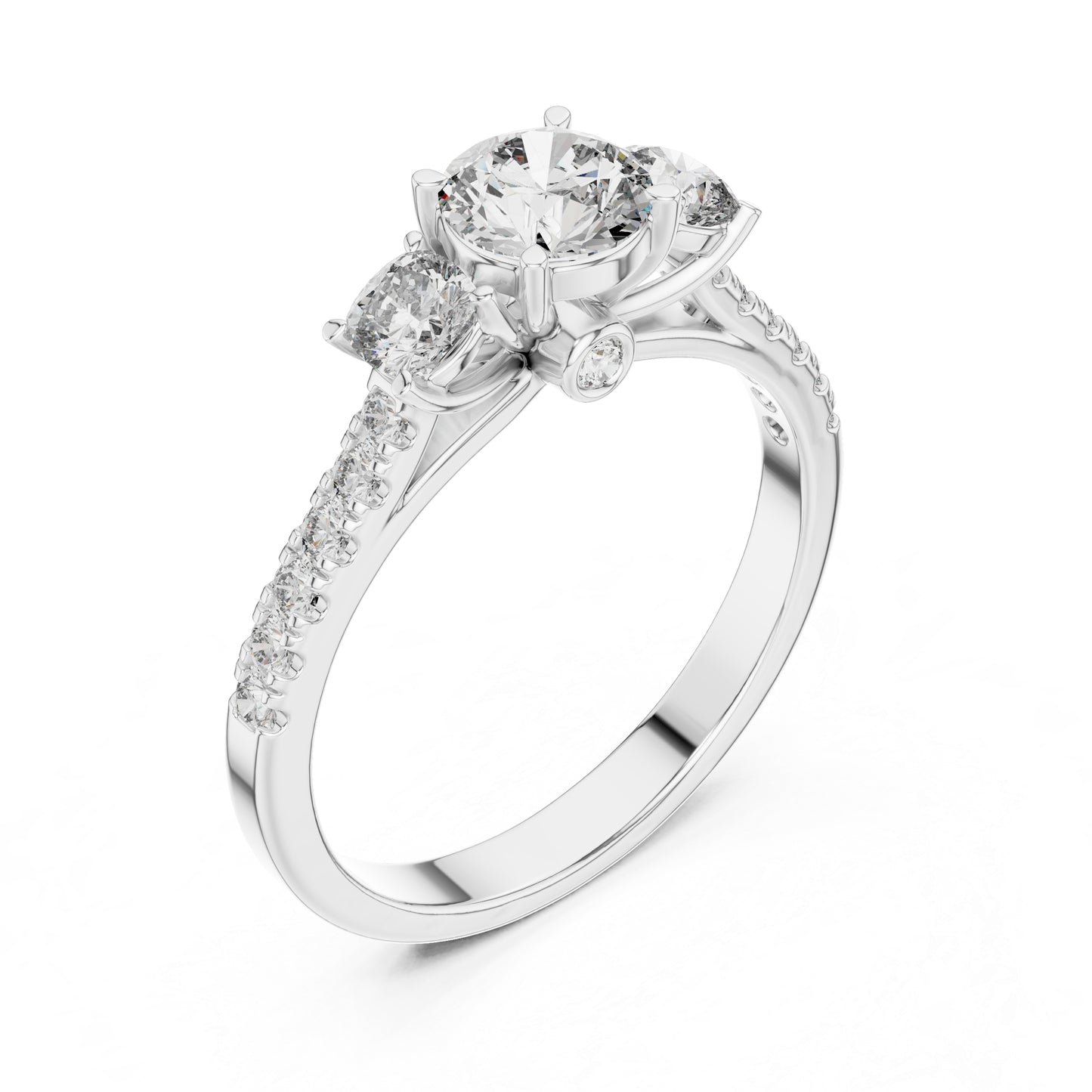 18K Rose Gold Round & Cushion Lab-Grown Diamond Solitaire Ring | PureCarat