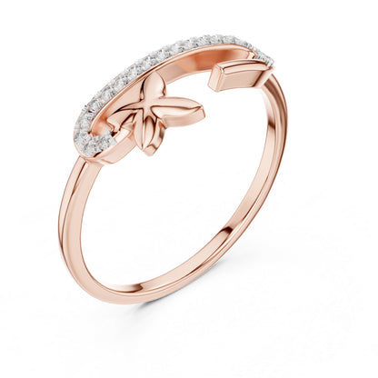 14K White Gold Round Lab-Grown Diamond Stud Ring for Women | Wedding Wear | Pure Carat