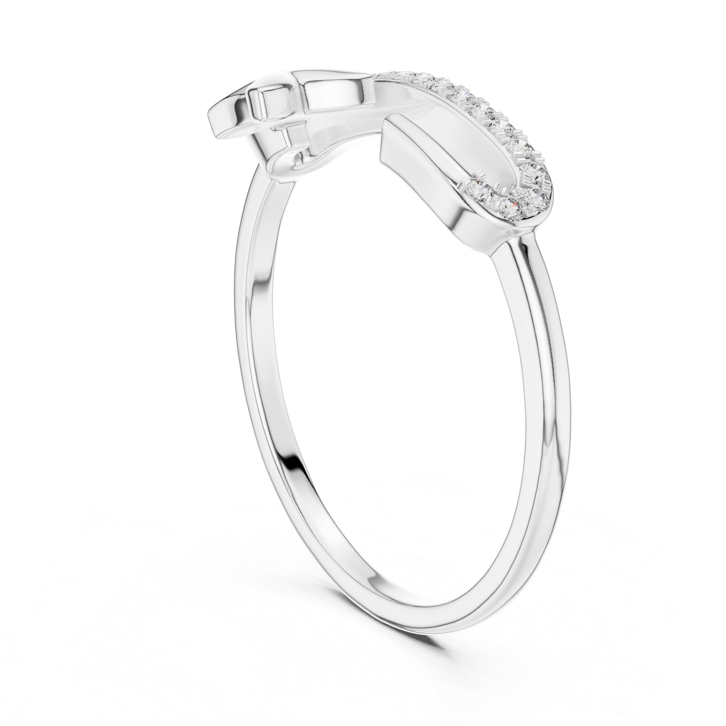 14K White Gold Round Lab-Grown Diamond Stud Ring for Women | Wedding Wear | Pure Carat