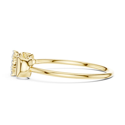18K Yellow Gold Round Lab-Grown Diamond Ring for Women | Office Wear | Pure Carat