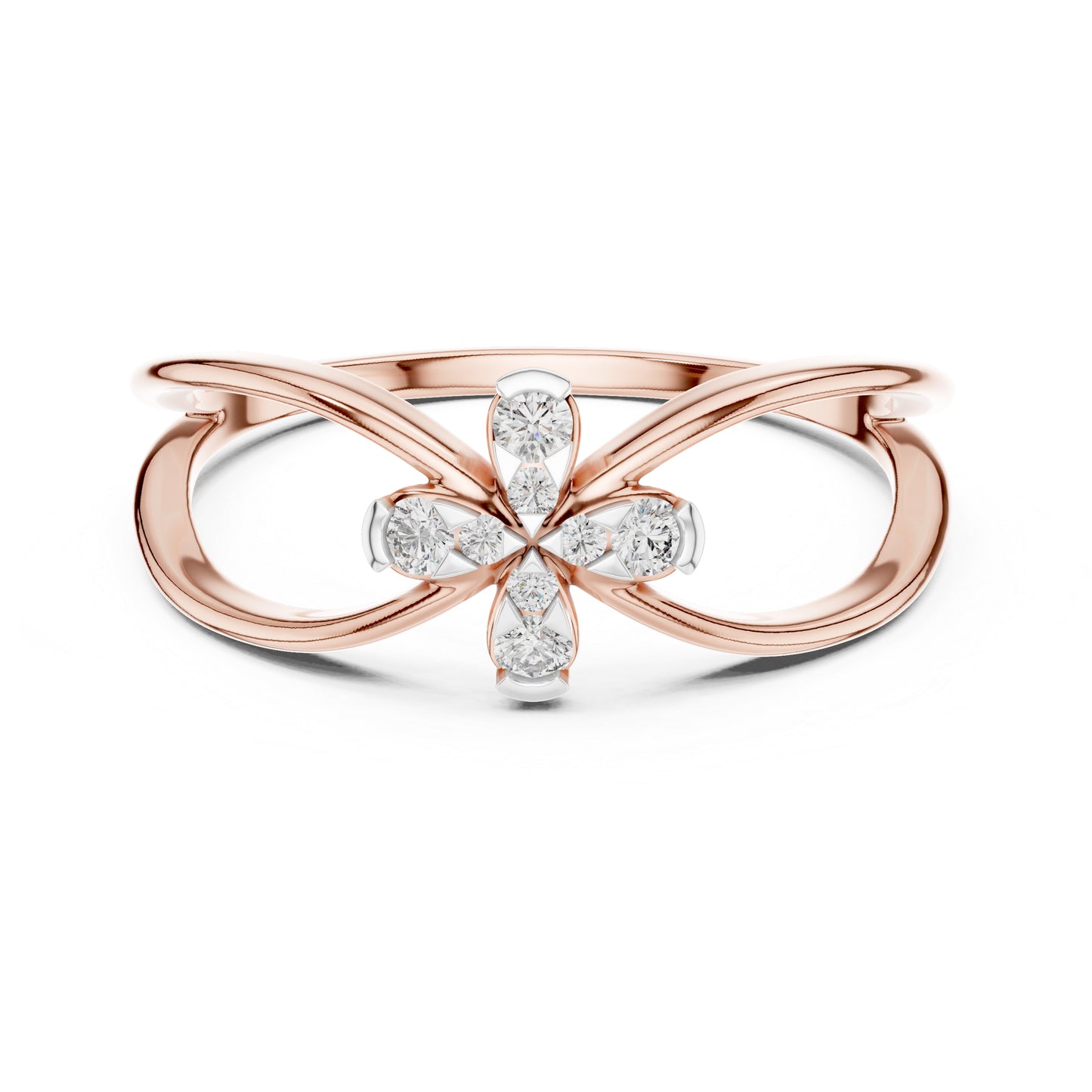 14K Rose Gold Round Lab-Grown Diamond Ring for Women | Everyday Wear | Pure Carat