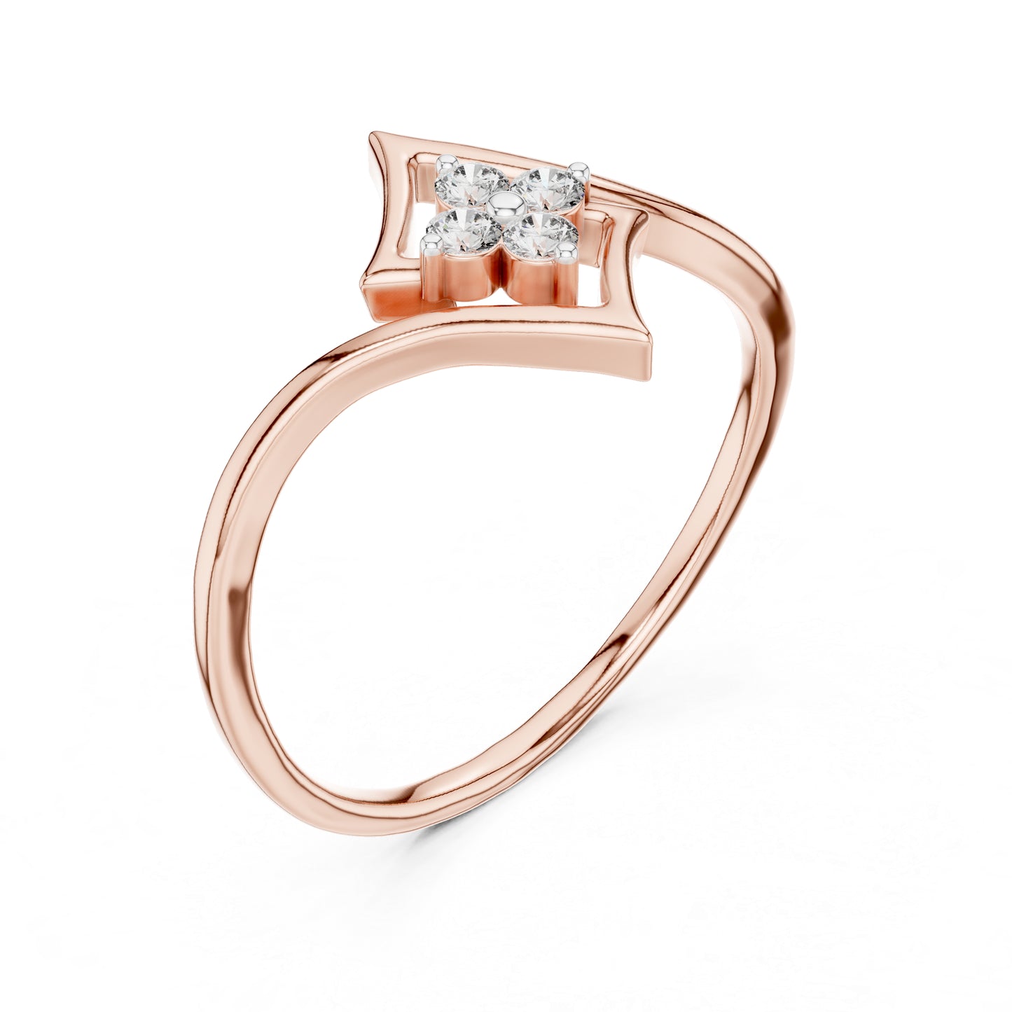 14K Yellow Gold Round Lab-Grown Diamond Ring for Women | Bridal Wear | Pure Carat
