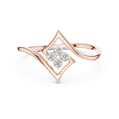 14K Yellow Gold Round Lab-Grown Diamond Ring for Women | Bridal Wear | Pure Carat