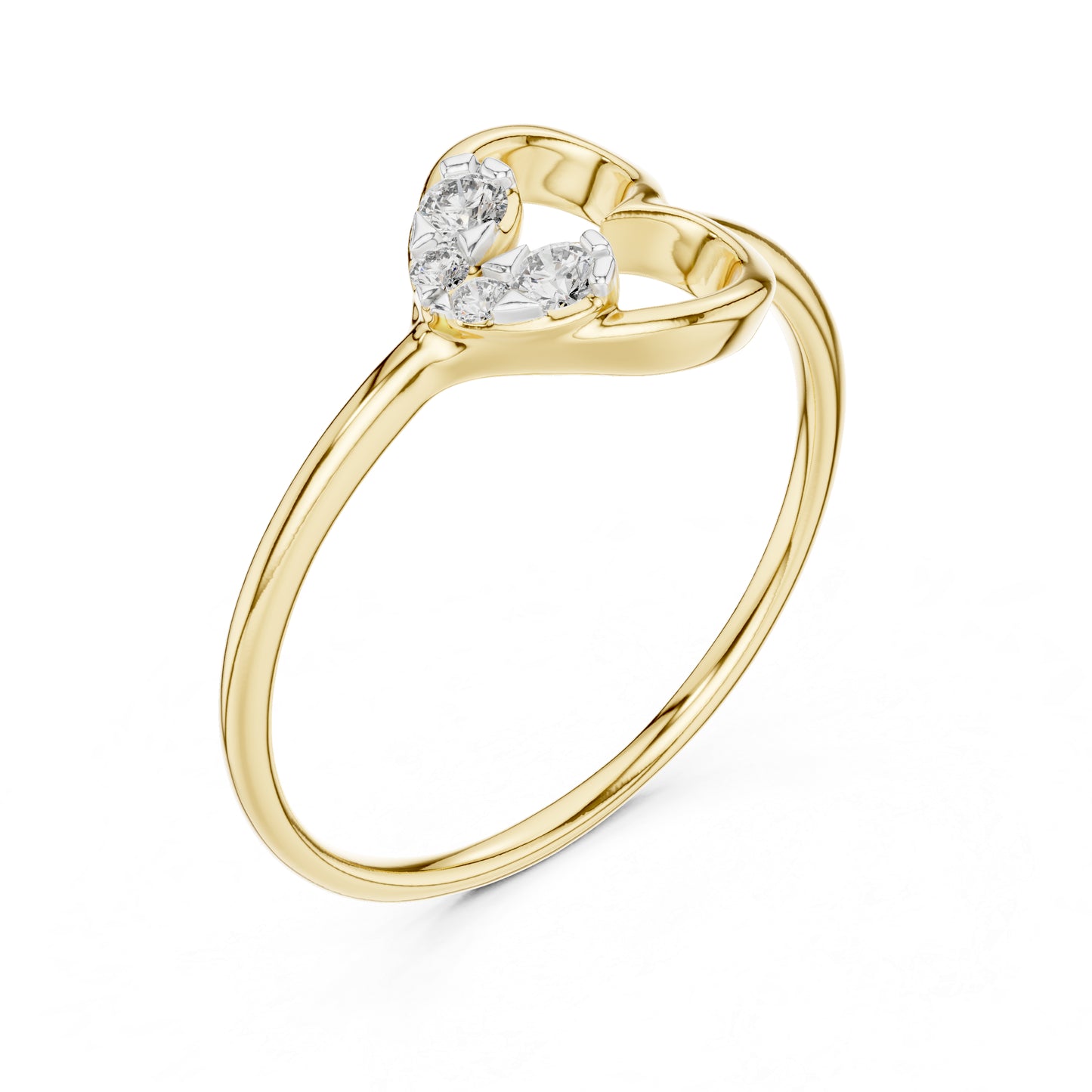 18K Rose Gold Round Lab-Grown Diamond Ring for Women | Party Wear | Pure Carat