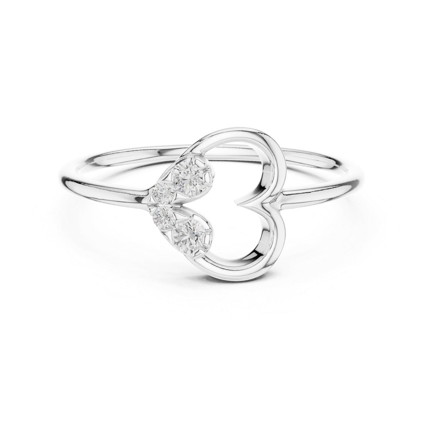 18K Rose Gold Round Lab-Grown Diamond Ring for Women | Party Wear | Pure Carat