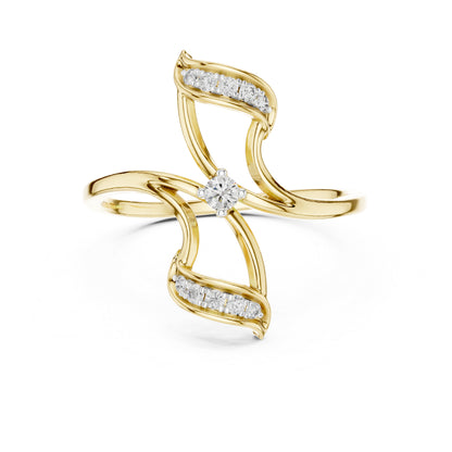 14K White Gold Round Lab-Grown Diamond Ring for Women | Engagement Wear | Pure Carat