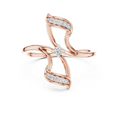 14K White Gold Round Lab-Grown Diamond Ring for Women | Engagement Wear | Pure Carat