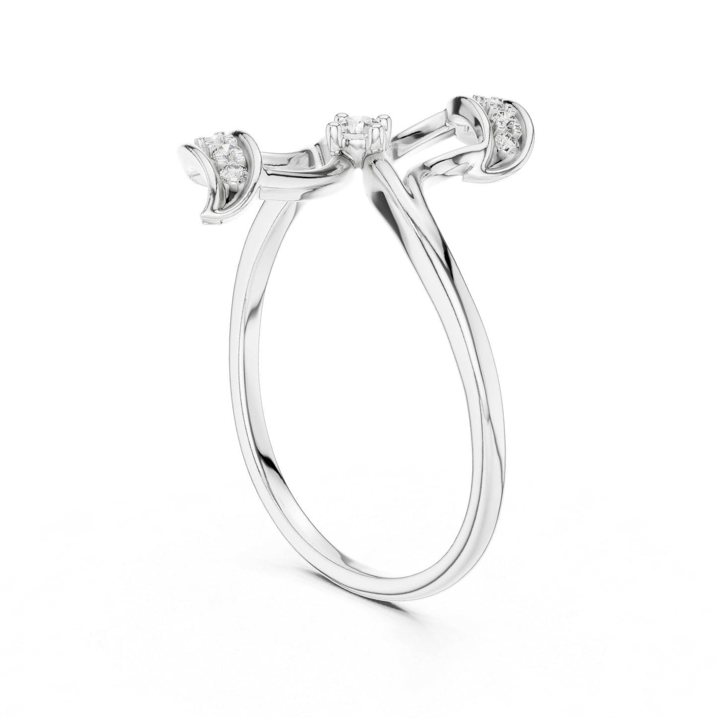 14K White Gold Round Lab-Grown Diamond Ring for Women | Engagement Wear | Pure Carat