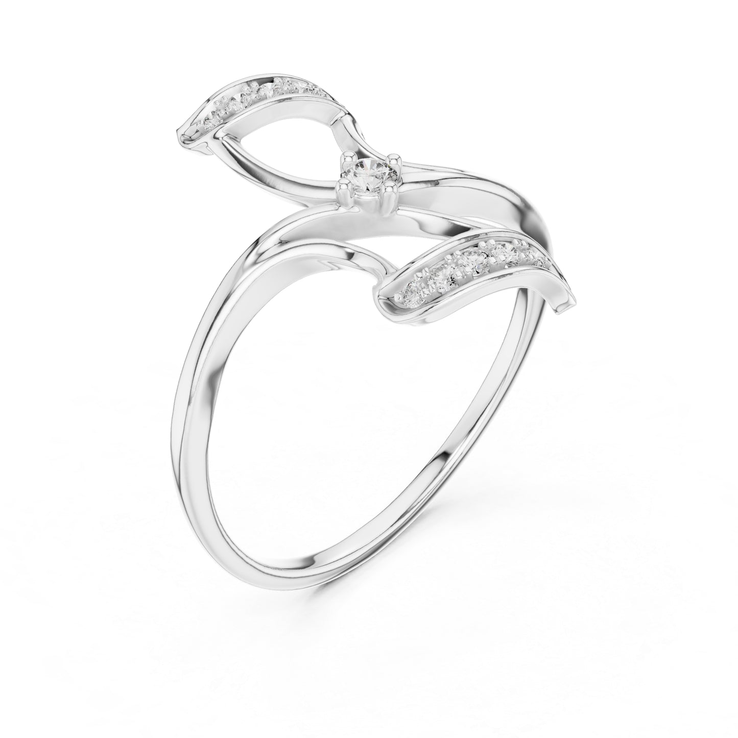 14K White Gold Round Lab-Grown Diamond Ring for Women | Engagement Wear | Pure Carat