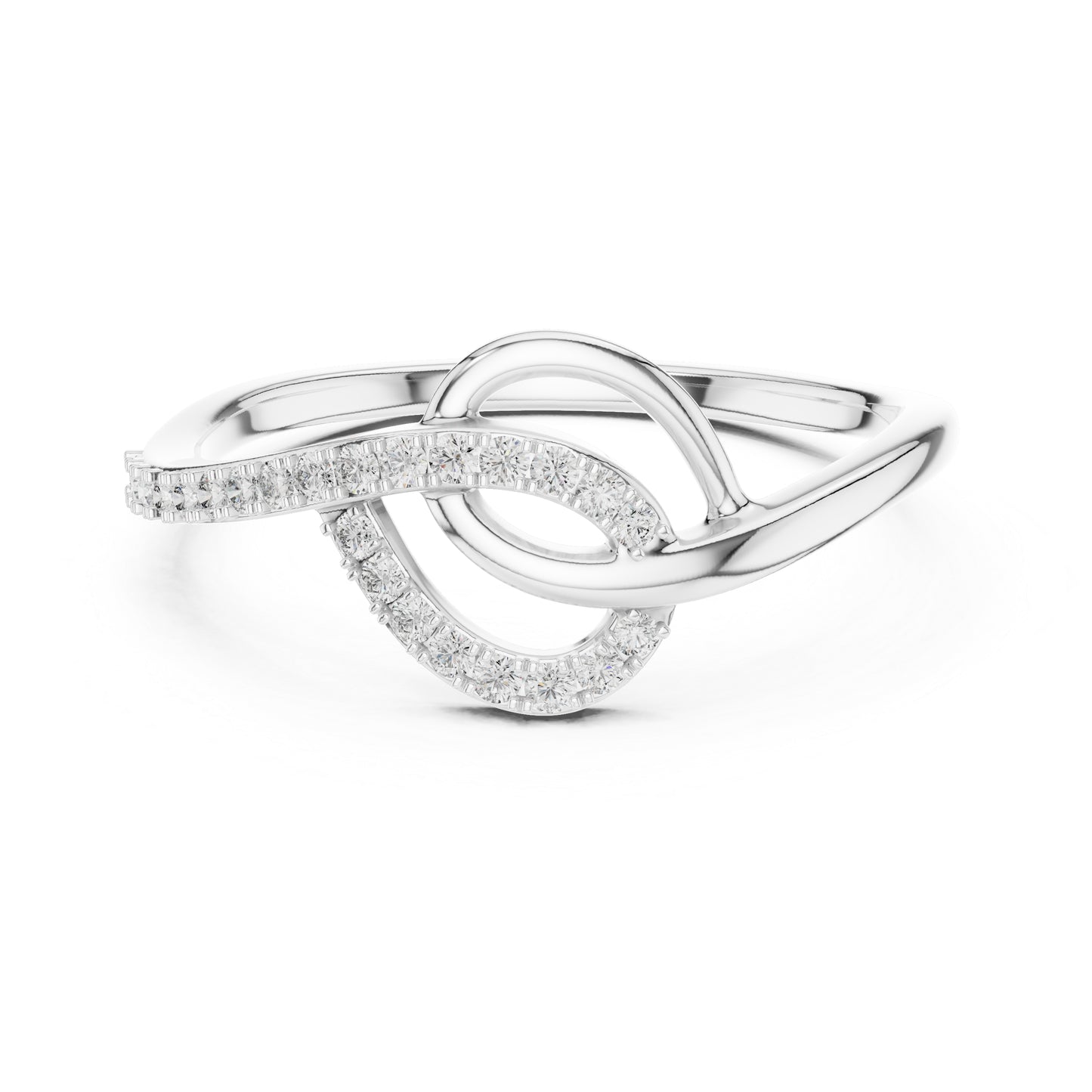 18K Yellow Gold Round Lab-Grown Diamond Drop Ring for Women | Wedding Wear | Pure Carat