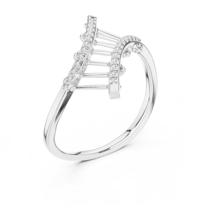 18K Rose Gold Round Lab-Grown Diamond Stud Ring for Women | Office Wear | Pure Carat