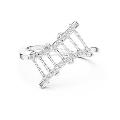 18K Rose Gold Round Lab-Grown Diamond Stud Ring for Women | Office Wear | Pure Carat