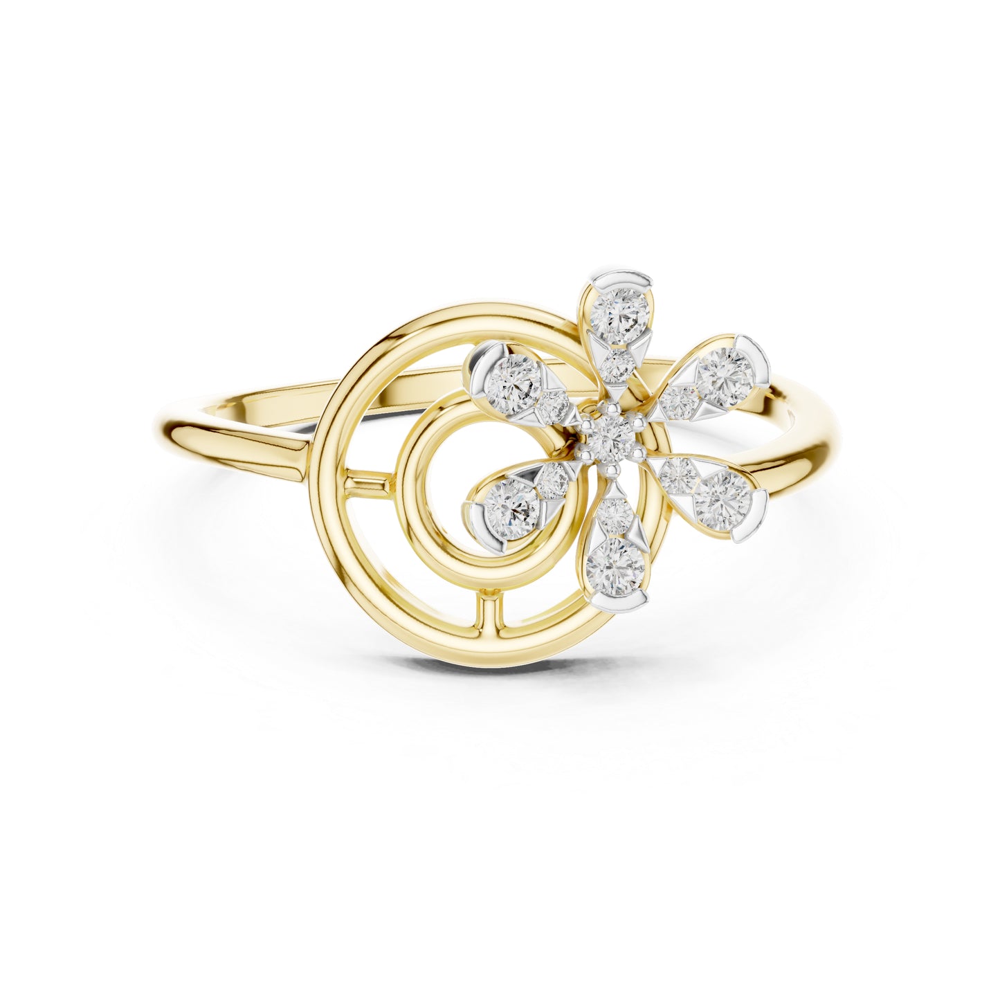 14K Yellow Gold Round Lab-Grown Diamond Engagement Ring for Women | Pure Carat