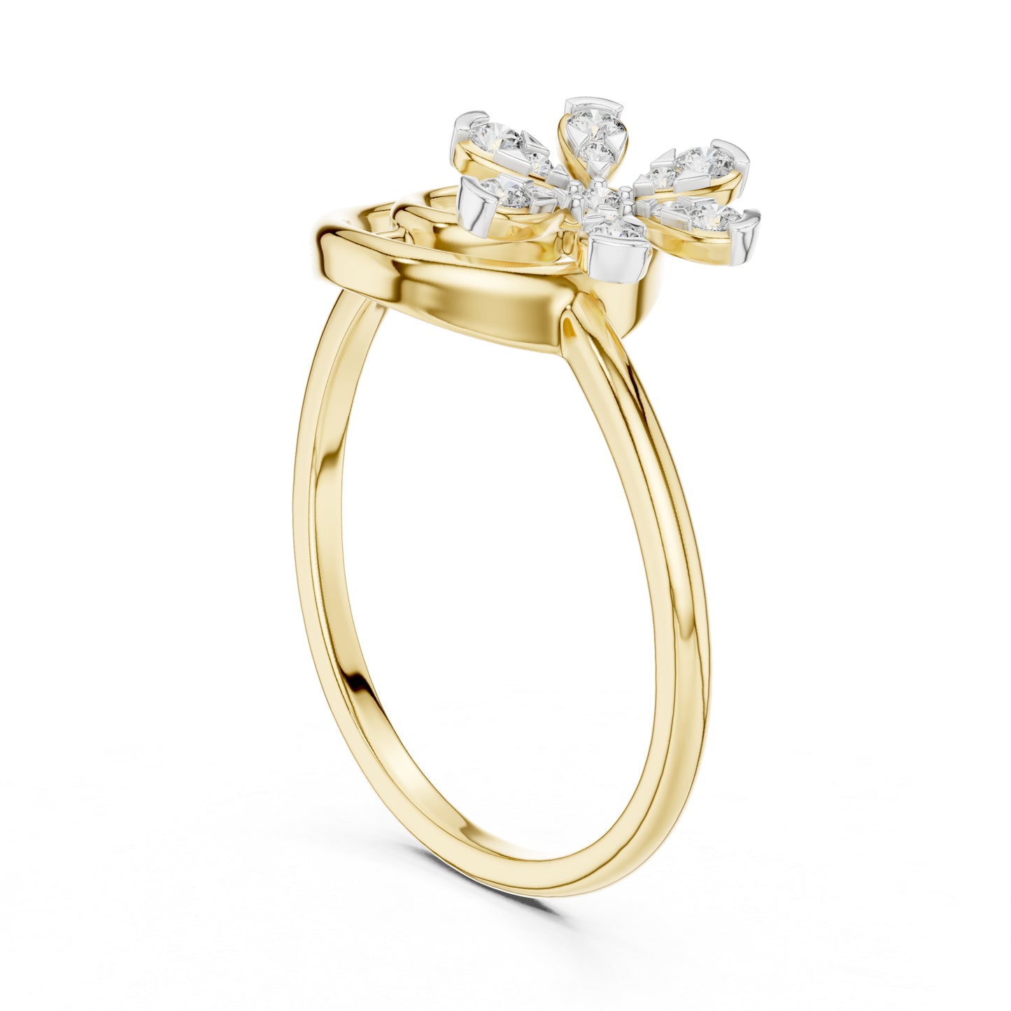 14K Yellow Gold Round Lab-Grown Diamond Engagement Ring for Women | Pure Carat