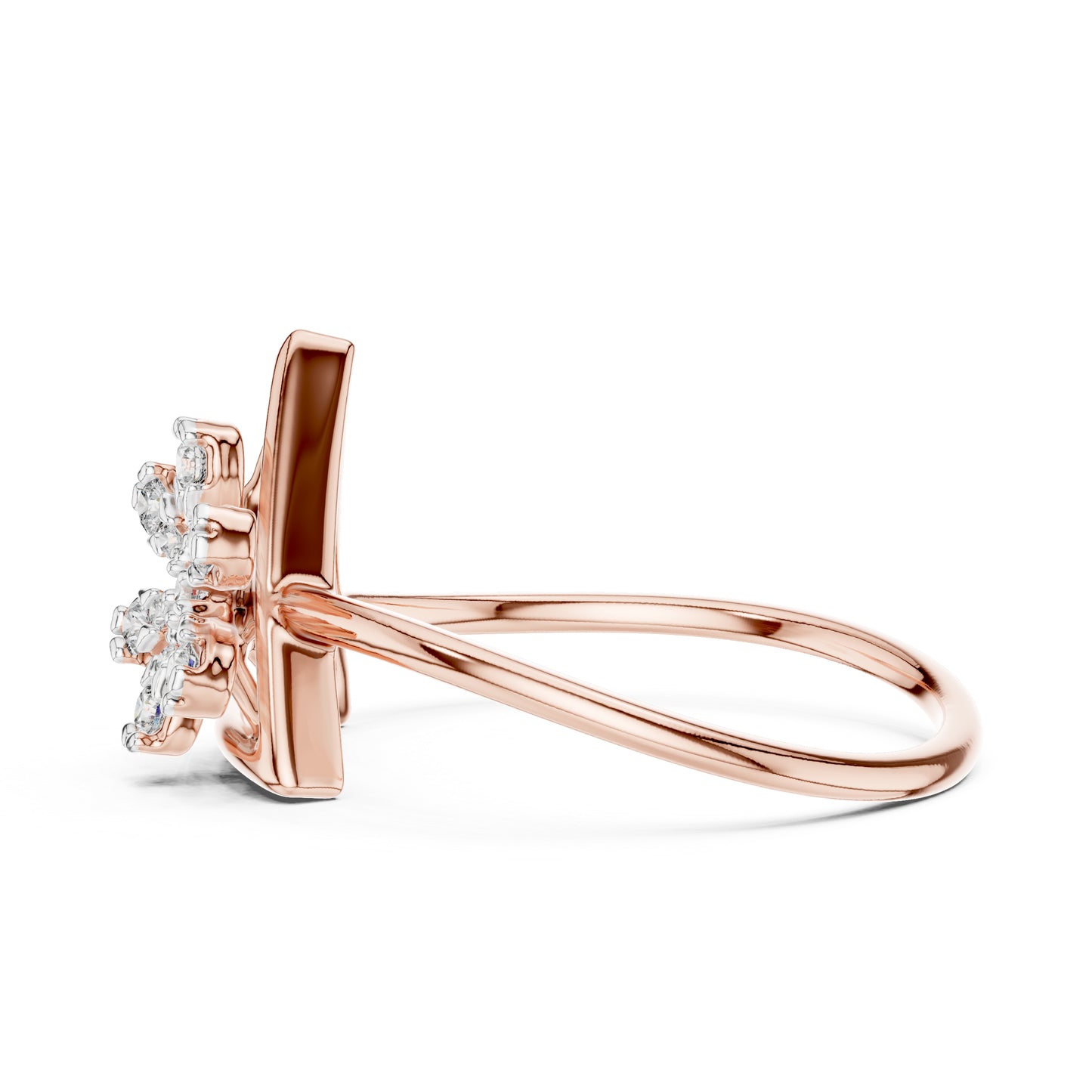 14K White Gold Round Lab-Grown Diamond Drop Ring for Women | Everyday Wear | Pure Carat