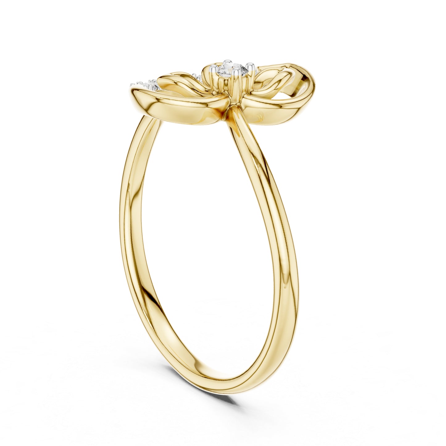 18K Yellow Gold Round Lab-Grown Diamond Ring for Women | Bridal Wear | Pure Carat