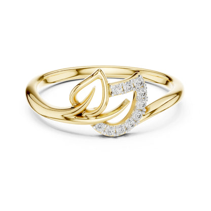 14K Rose Gold Round Lab-Grown Diamond Drop Ring for Women | Wedding Wear | Pure Carat