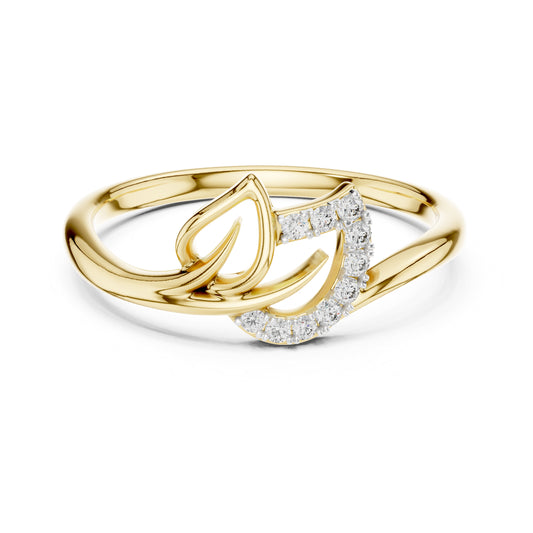 14K Rose Gold Round Lab-Grown Diamond Drop Ring for Women | Wedding Wear | Pure Carat