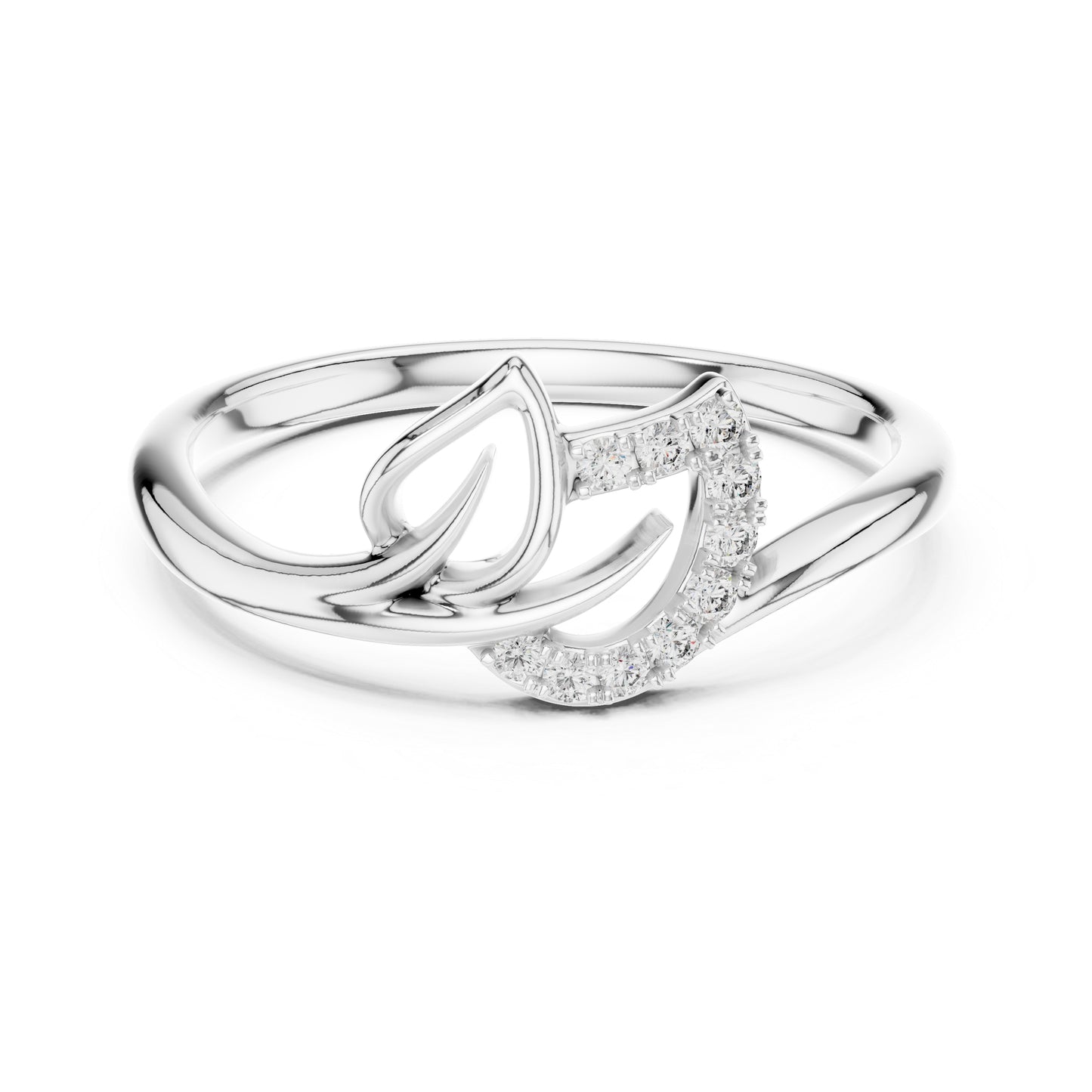 14K Rose Gold Round Lab-Grown Diamond Drop Ring for Women | Wedding Wear | Pure Carat