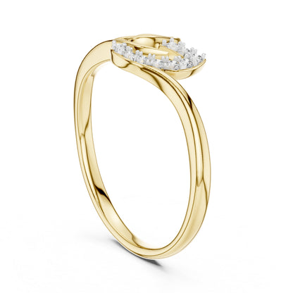 14K Rose Gold Round Lab-Grown Diamond Drop Ring for Women | Wedding Wear | Pure Carat