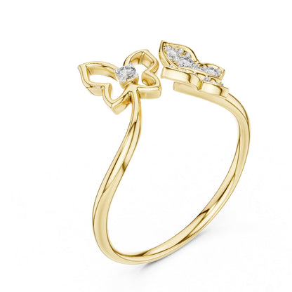 18K White Gold Round Lab-Grown Diamond Ring for Women | Office Wear | Pure Carat