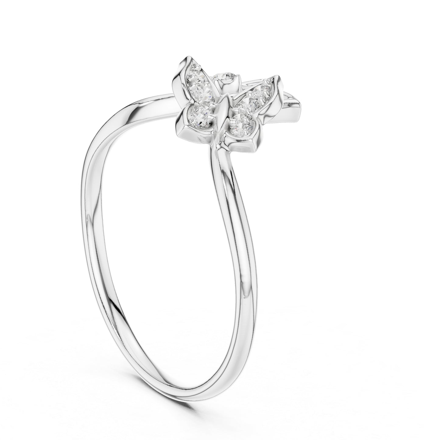 18K White Gold Round Lab-Grown Diamond Ring for Women | Office Wear | Pure Carat