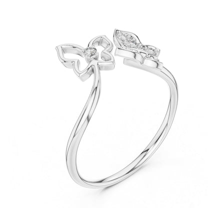 18K White Gold Round Lab-Grown Diamond Ring for Women | Office Wear | Pure Carat