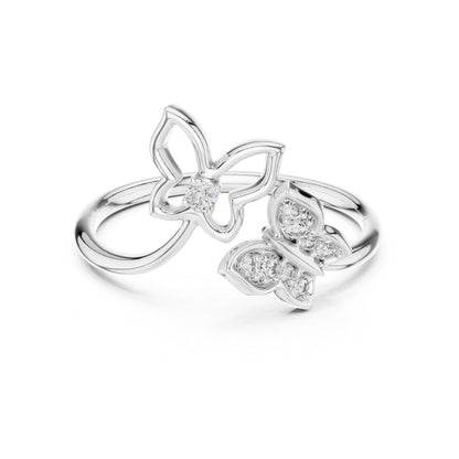 18K White Gold Round Lab-Grown Diamond Ring for Women | Office Wear | Pure Carat