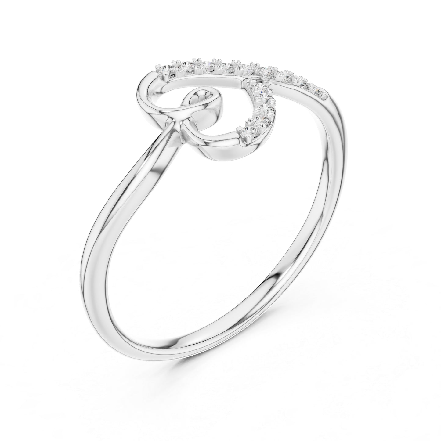 14K White Gold Round Lab-Grown Diamond Ring for Women | Anniversary Gift | Pure Carat