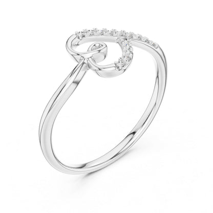 14K White Gold Round Lab-Grown Diamond Ring for Women | Anniversary Gift | Pure Carat