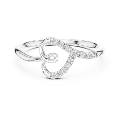 14K White Gold Round Lab-Grown Diamond Ring for Women | Anniversary Gift | Pure Carat