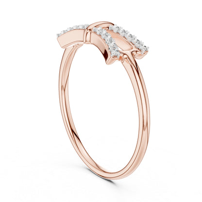 14K Yellow Gold Round Lab-Grown Diamond Drop Ring for Women | Bridal Wear | Pure Carat